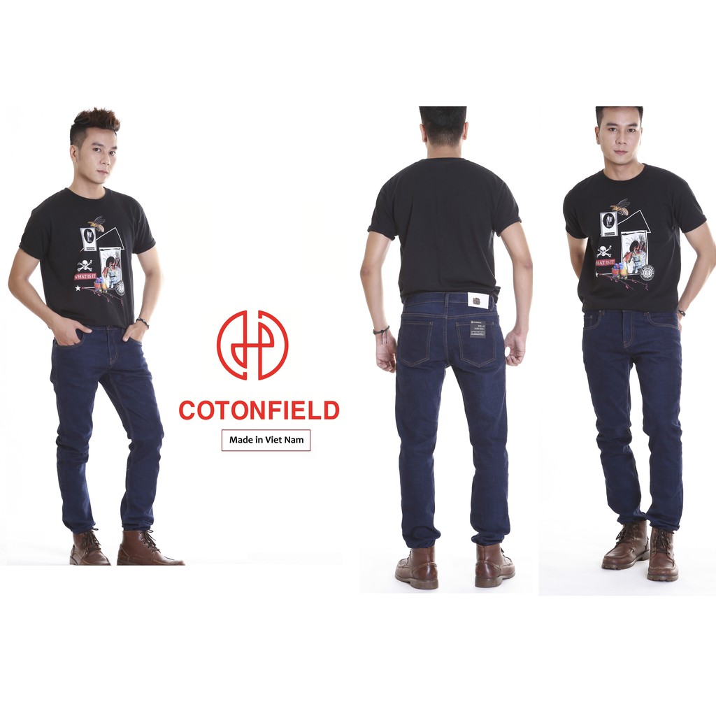 [Full size] Quần jeans nam VNXK theo dánh suông không wash rách 2018 từ COTONFIELD
