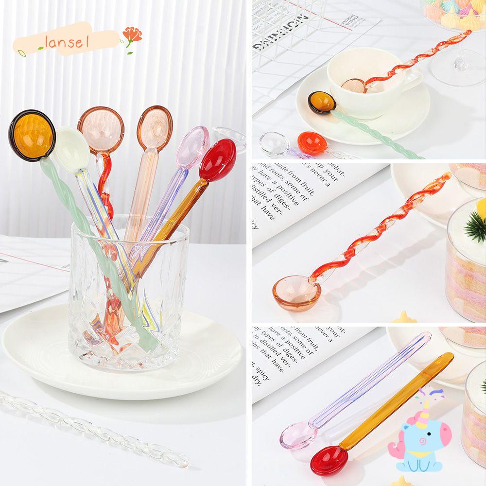 Muỗng Ăn Món Tráng Miệng Bằng Thủy Tinh Hình Xoắn Ốc