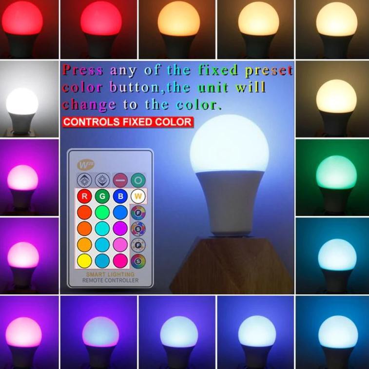 Hộp Đèn Led Rgb E27 Kèm Điều Khiển Từ Xa