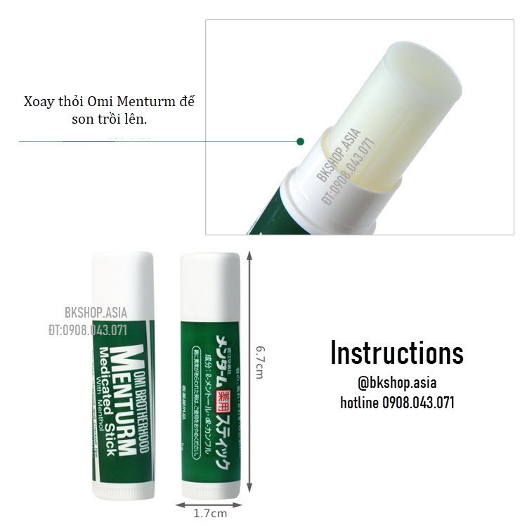 Son dưỡng môi Omi menturm Nhật Bản giảm khô nẻ môi không màu astris vaseline nam dhc - Tuýp 4g