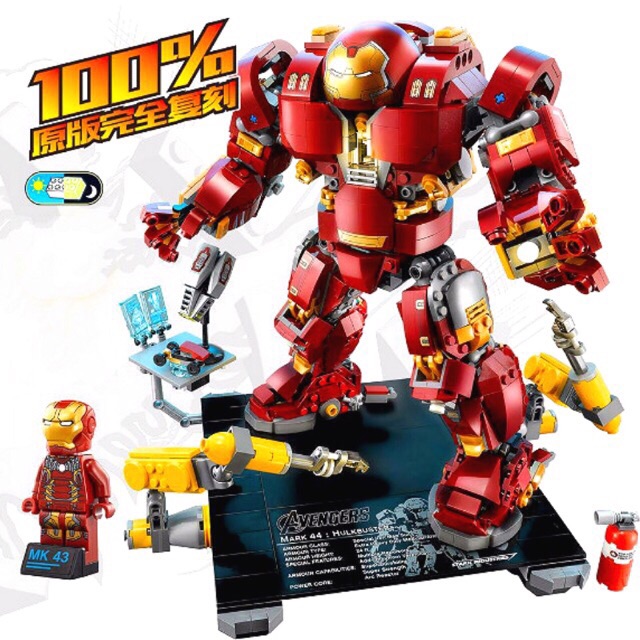 Lắp ráp Heroes Asemble SY1041 + 07101+ 10833 - Bộ giáp của người sắt cỡ lớn