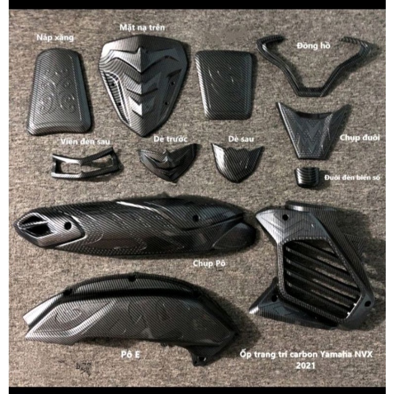 Ốp trang trí xe NVX V2 carbon