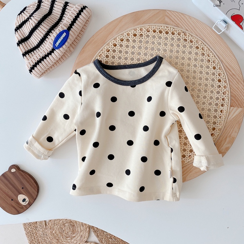 Mới Bộ Áo Thun + Quần cotton Lưng Cao Thời Trang Hàn Quốc Cho Bé