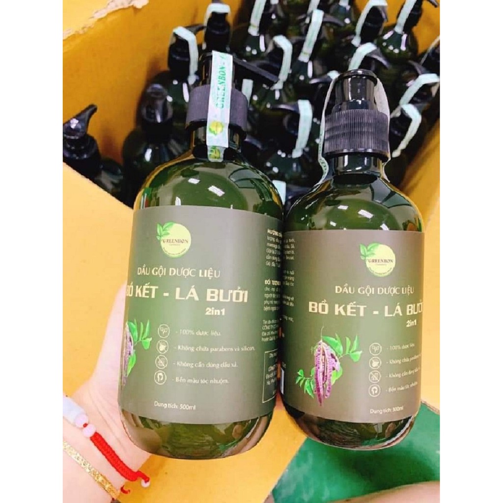 Dầu gội Bồ kết lá bưởi GREENBON
