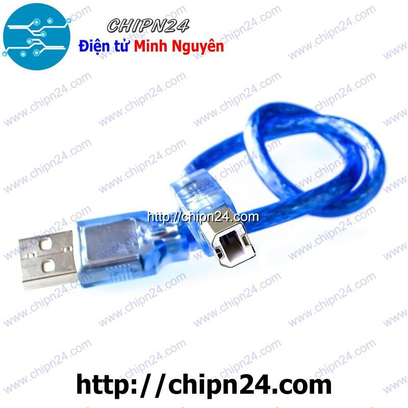 [1 SỢI] Dây USB cổng máy in 50cm Xanh