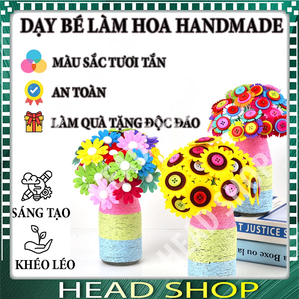 Bộ làm hoa handmade, làm hoa thủ công mỹ nghệ phát huy sự khéo léo sáng tạo HEADSHOP