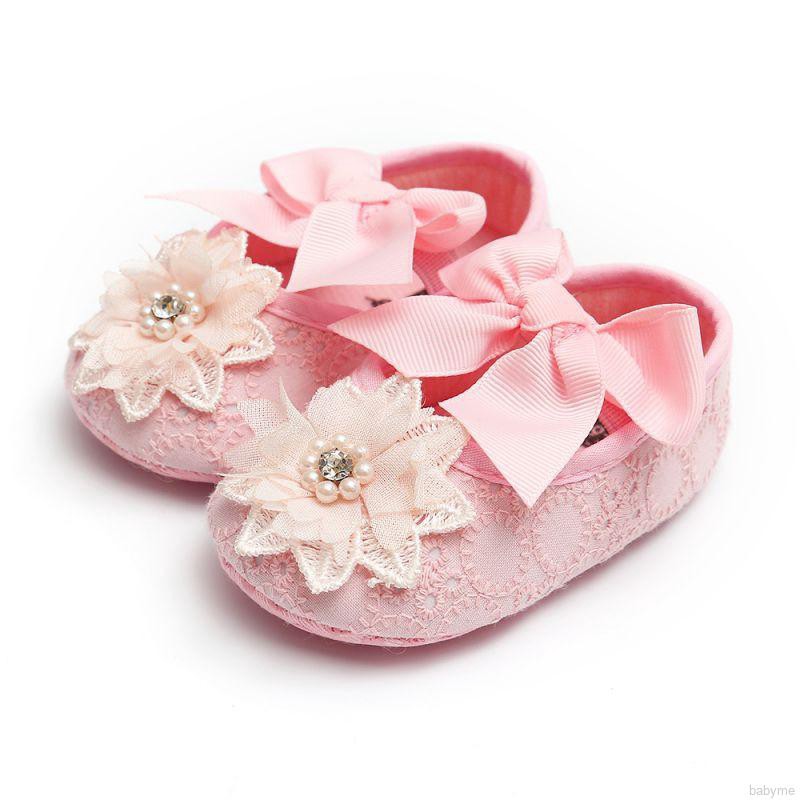 ♕ babyme ღ Baby Girl Flower Princess Shoes + Headband Set