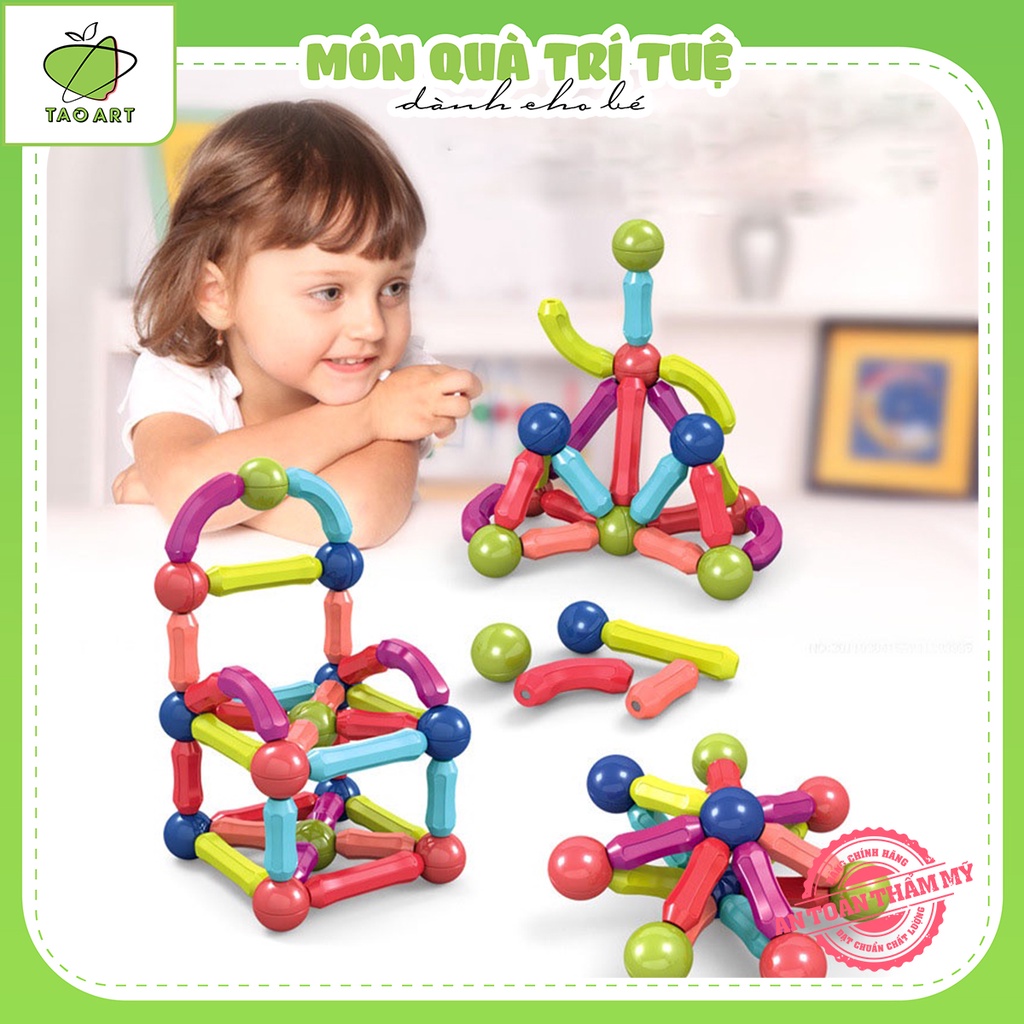 Đồ Chơi Thông Minh Trò Chơi Xếp Hình Nam Châm 64 Chi Tiết Giúp Bé Phát Triển Trí Tuệ Tư Duy Logic