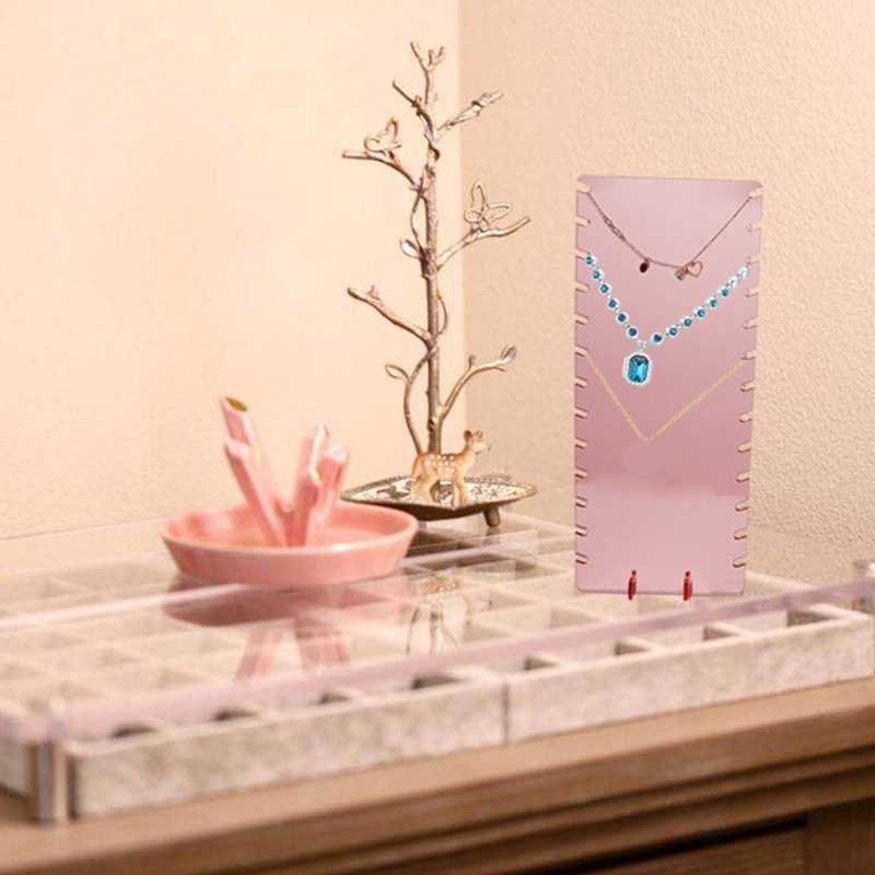Giá Đỡ Trưng Bày Trang Sức Bằng Nhựa Màu Vàng Hồng Sang Trọng