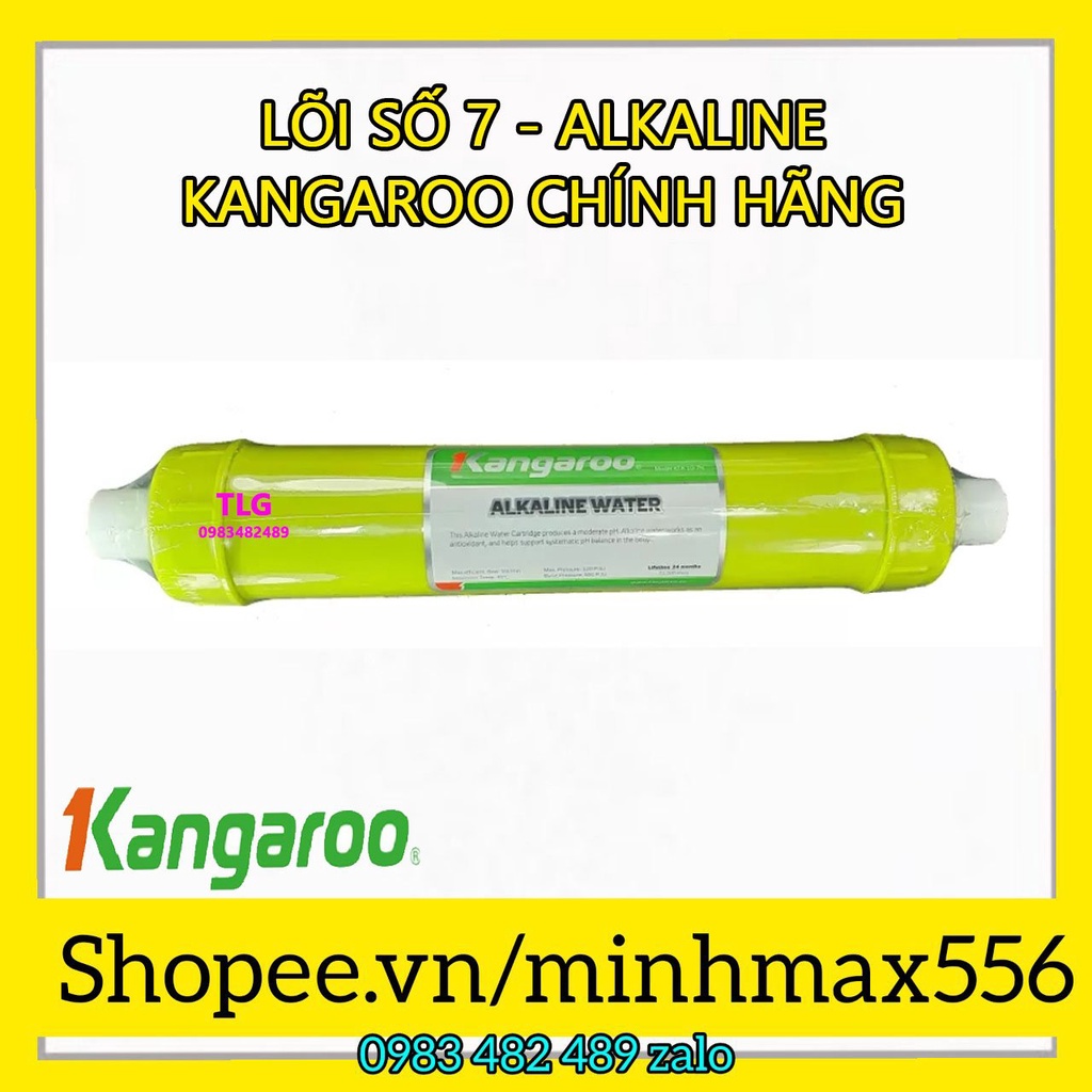 COMBO 7 LÕI LỌC NƯỚC KANGAROO SỐ 1234567 | GỒM BỘ 123 - RO KANGARROO HQ - NANO - CERAMIC - ALKALINE