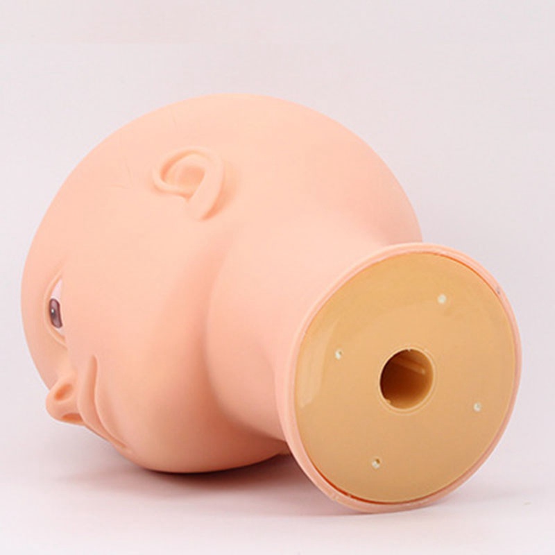 Đầu ma-nơ-canh bằng silicon mềm có lỗ luyện tập nối mi giả