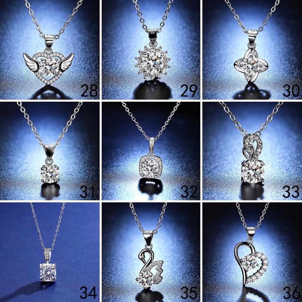 Vòng cổ bạc 925 thiết kế 50 kiểu thời trang Hàn Quốc cho nữ Xl001