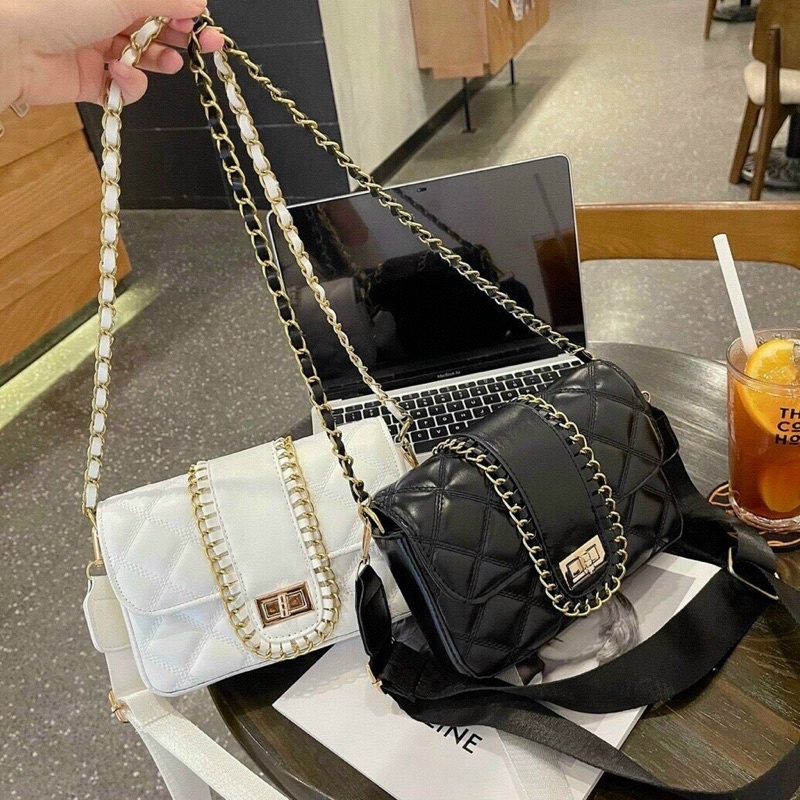 Túi Xách Nữ Trần Trám, Túi Nữ Đeo Chéo Viền Xích Thời Trang