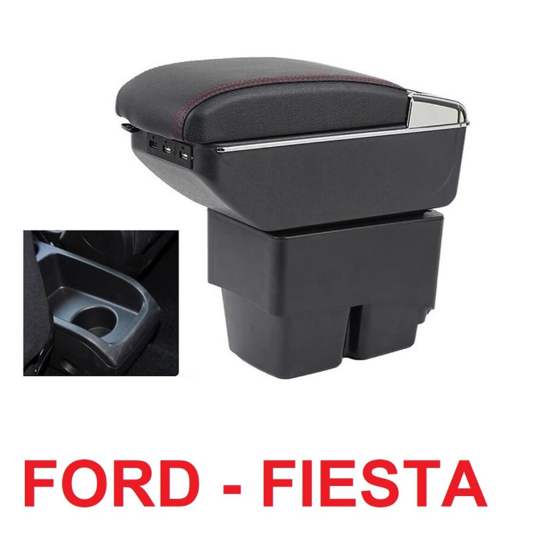 Hộp tỳ tay theo xe cho FORD FIESTA tích hợp 7 cổng usb