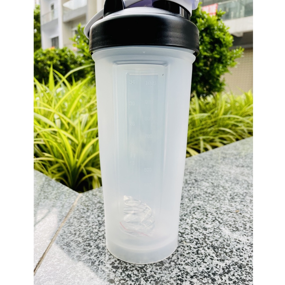 Bình lắc thể thao 1 Lít bình nước tập gym Shake bottle Met RX 1 Lít