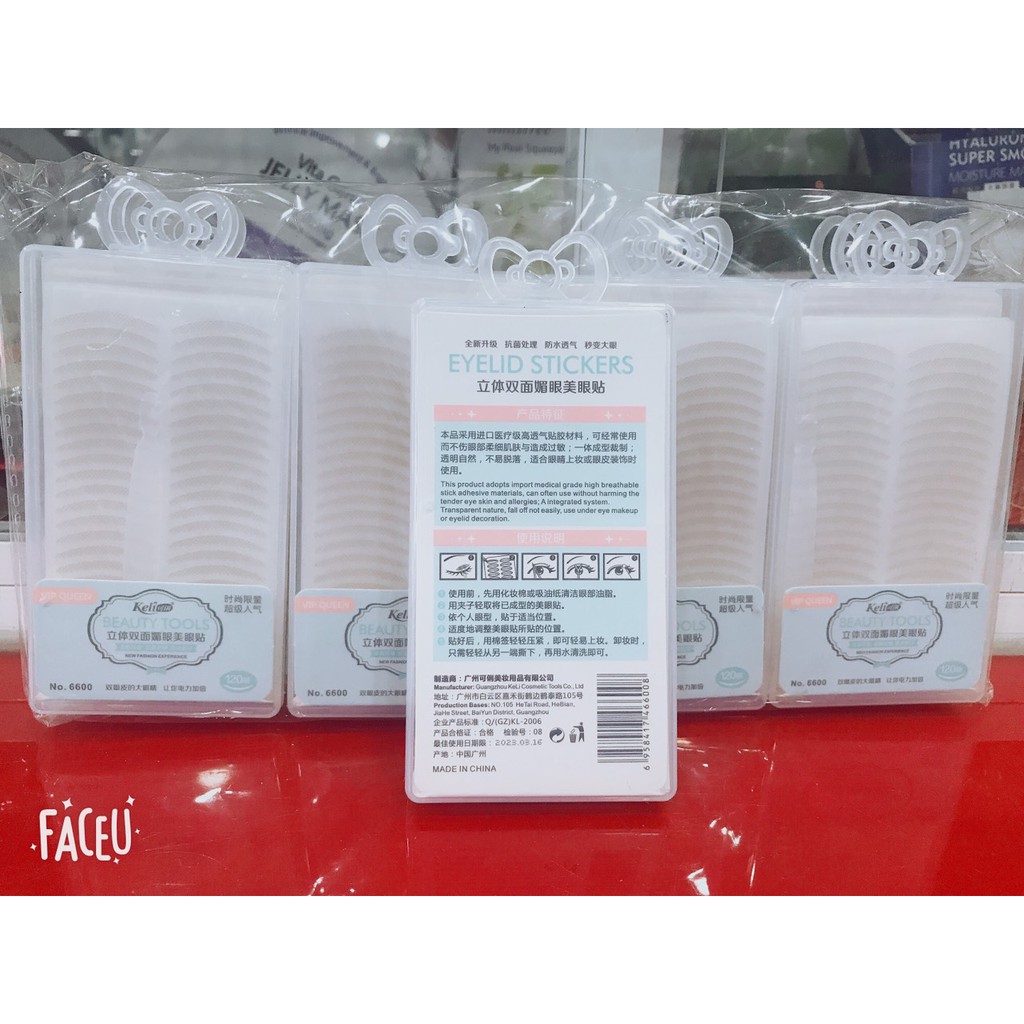 Vỉ 120 cặp dán mí vân lưới tự nhiên không lộ NO.6600