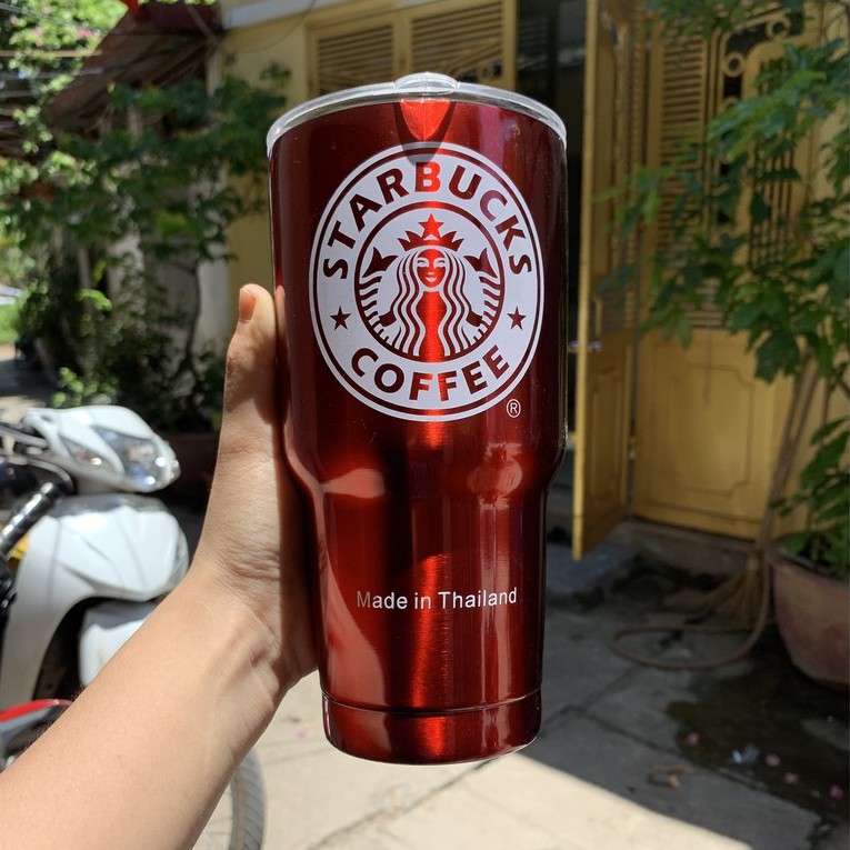 Ly giữ nhiệt Thái Lan 900ml kèm ống hút - cốc giữ nhiệt Inox cao cấp