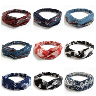 Turban cài tóc bằng vải nhiều màu sắc kiểu dáng năng động T04