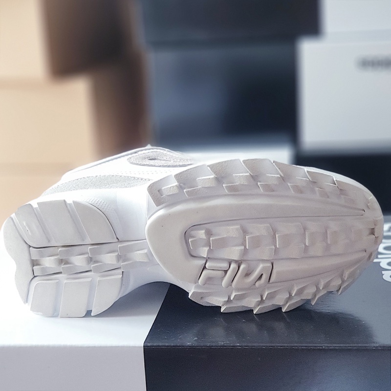 Giày Fila diruptor white grey, size 37, real 2hand