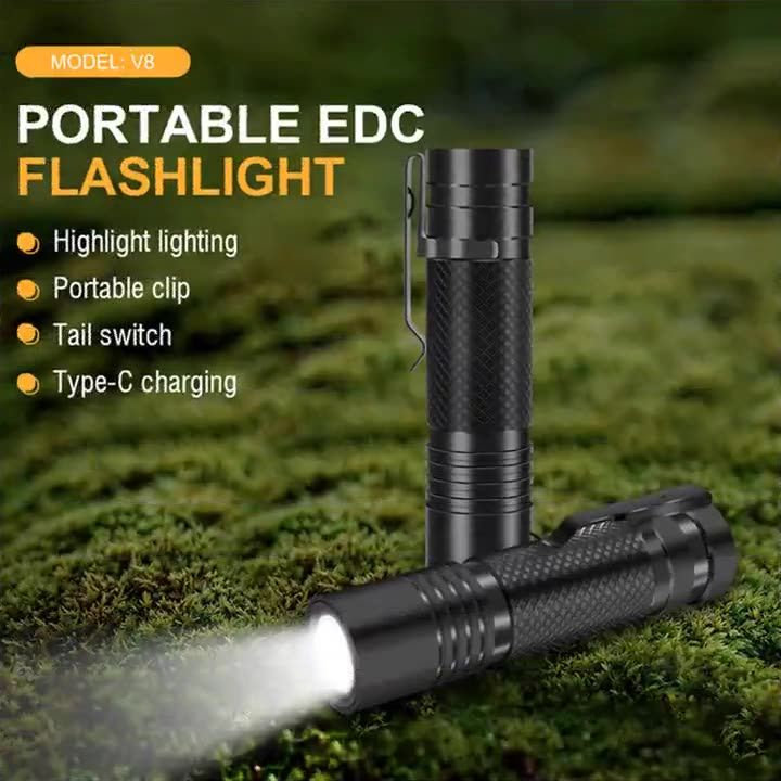 Đèn Pin Mini Đa Năng Tích Hợp Cổng Sạc type-c Thiết Kế Nhỏ Gọn Tiện Dụng