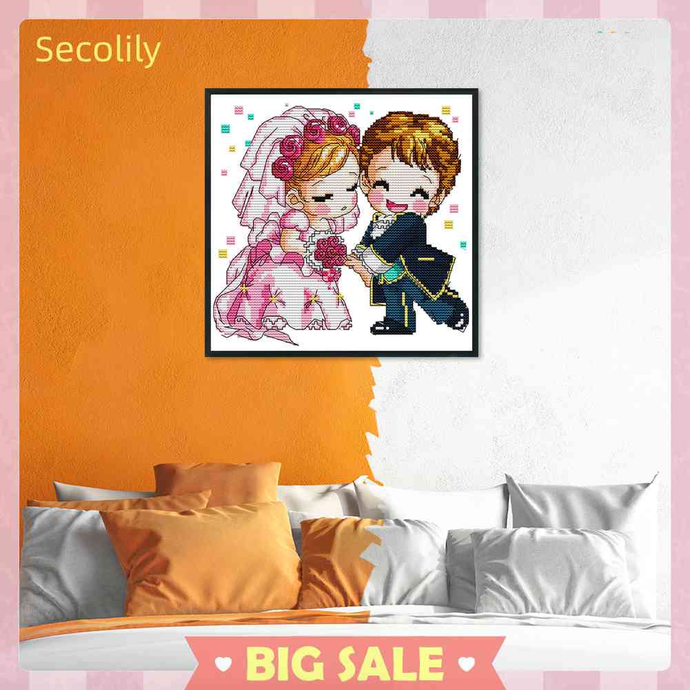 Bộ Tranh Thêu Chữ Thập 14CT DIY Hình Hoạt Hình Xinh Xắn Đáng Yêu