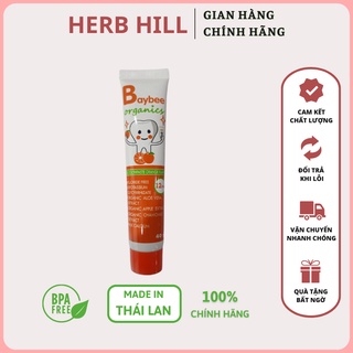 Kem đánh răng hữu cơ cho bé baybee tuýp 40g 2 vị chuối/ cam