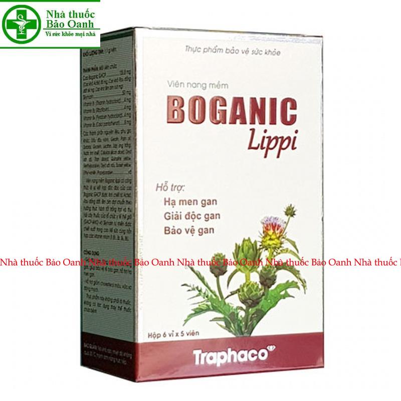 Boganic Lippi - giải độc gan, hạ mỡ máu - bảo vệ gan - Chính hãng Traphaco Chính hãng