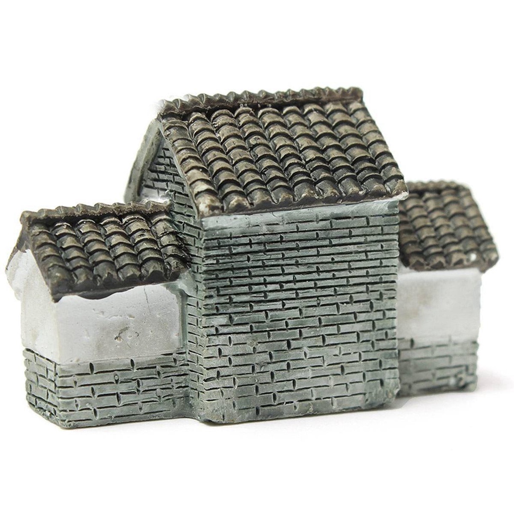 Đồ trang trí Thành Phố Màu Ngà Phong Cách Trung Hoa Bằng Nhựa Resin Mini Trang Trí Sân Vườn DIY