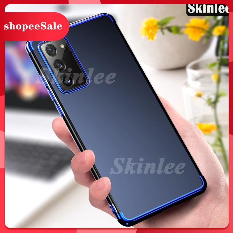 Ốp Điện Thoại Trong Suốt Viền Màu Cho Samsung Galaxy S20 Fe 5g S20Fe S21 S21FE A22 4G 5G A02S A03S A52S M0