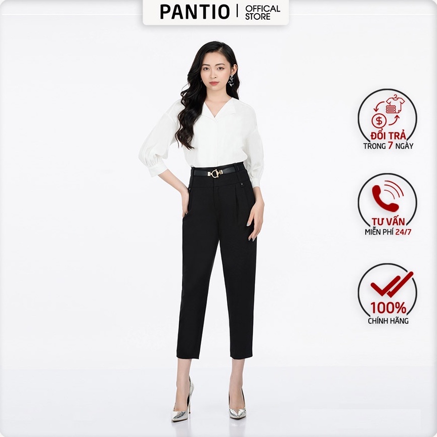 Áo sơ mi nữ trơn tay lỡ cổ cách điệu chất liệu cao cấp thoáng mát FAS32636- PANTIO