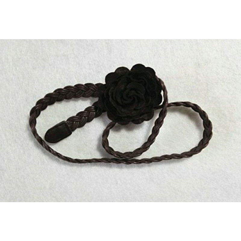 Thắt lưng nữ dây nịt hoa hồng bện rít vintage thời trang nữ Korea Lh0917399527