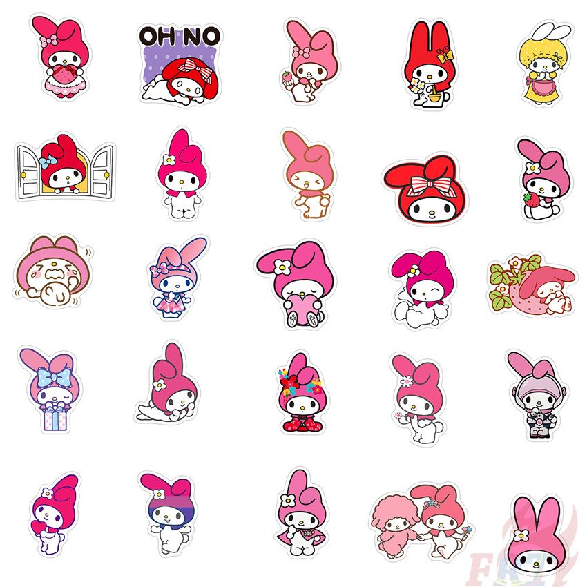 ❉ My Melody - Series 02 Sanrio Character Stickers ❉ 50Pcs/Set Anime DIY Fashion Mixed Doodle Decals Stickers