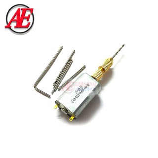 Bộ máy khoan Mini 180 3-9V V1 ( Loại có bạc đỡ xịn ) SALE