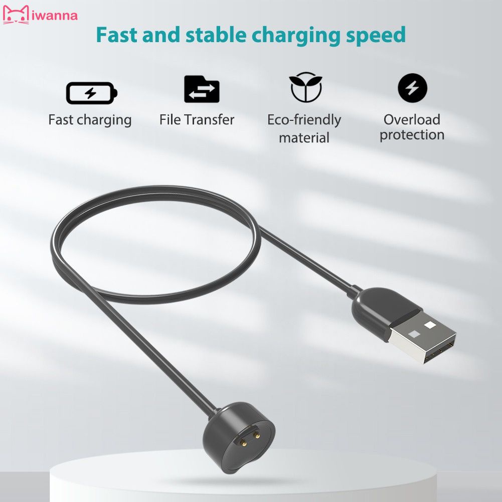 ] 100% Chính Hãng Cho Xiaomi Mi Band 5/6/7 Dây Đeo Thông Minh NFC Từ Cáp Sạc USB @ Iwanna