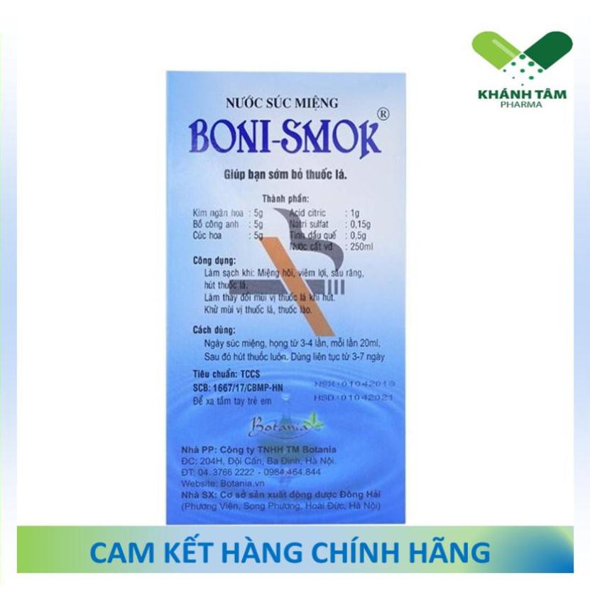 ! Nước súc miệng Boni Smok - Nước súc miệng cai thuốc lá [BoniSmok]