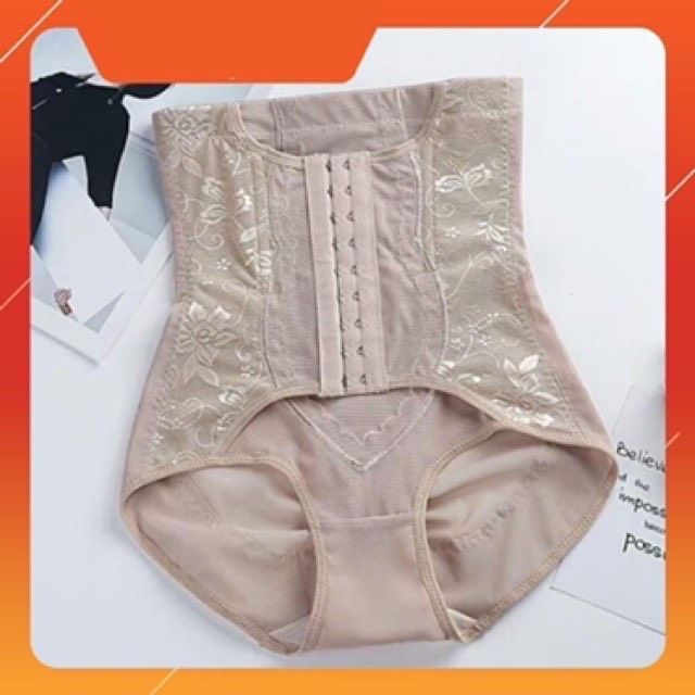 Quần gen nịt bụng (siết giảm eo) lưới cạp cao, có móc gài 1801 | BigBuy360 - bigbuy360.vn