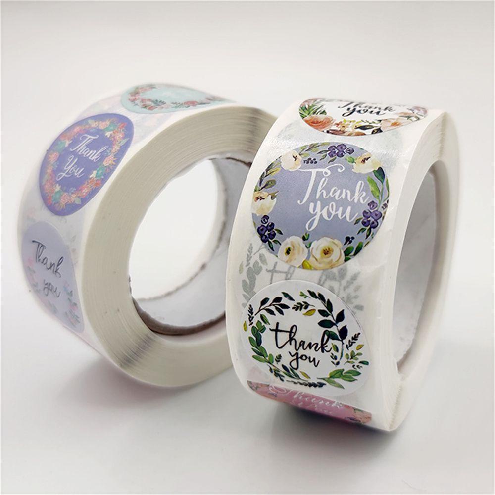 GOGOUP Thank You Stickers For Small Business DIY Adhesive Label Donuts Packaging Labels Gifts Decoration Thanksgiving Day