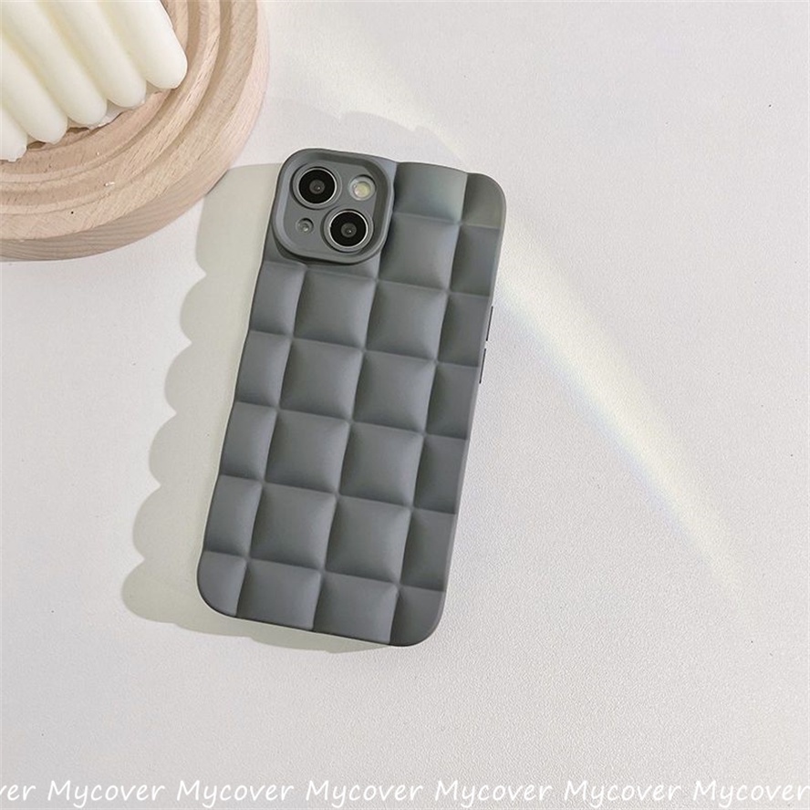 Ốp Điện Thoại Silicone Mềm Chống Sốc Màu Trơn Sọc Caro Xám Cho iPhone 11 12 13 Pro Max X Xr Xs 8 7 6 Plus SE 2020