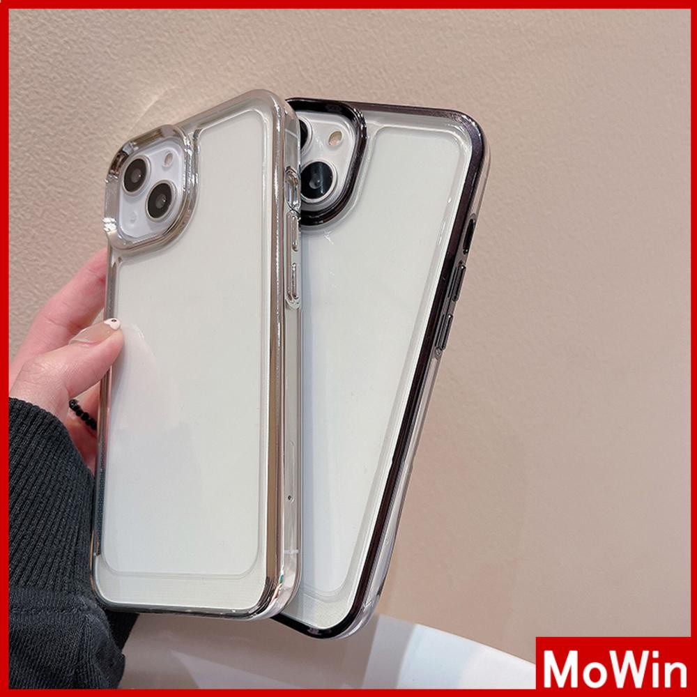 Ốp điện thoại TPU mạ chống sốc bạc đen thích hợp cho iPhone 14 Pro Max 13 ProMax 12 ProMax 11 Pro Max iPhone 7Plus 8Plus