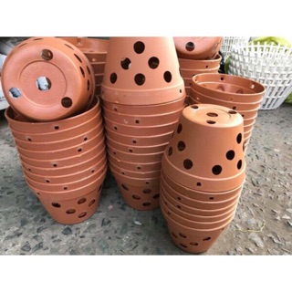 Chậu nhựa giả chậu đất nung Size Phi 145 x cao 100 mm