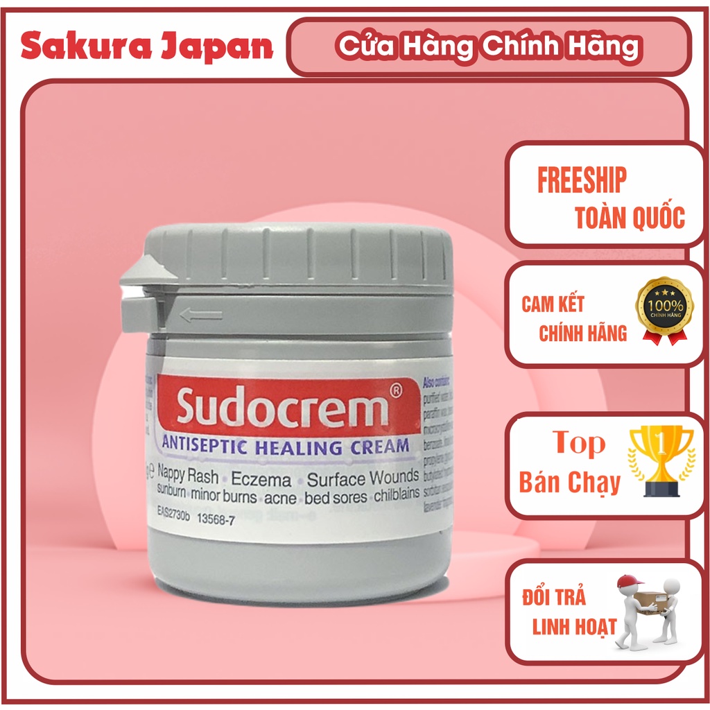 Kem hăm Sudocrem kem chống hăm tã cho trẻ sơ sinh nội địa Anh hộp 60gr