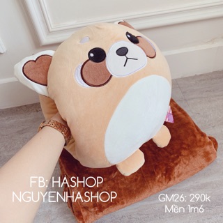 Gấu mền chồn tai nhọn (Gối mền văn phòng đa năng)