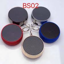 Loa Bluetooth cầm tay mini BS02, vỏ kim loại, bass hay, có móc treo tiện lợi, có khe cắm thẻ nhớ, cổng 3.5