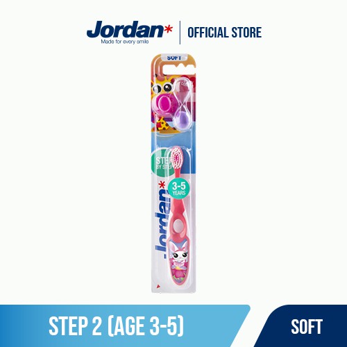 [Mã BMBAU50 giảm 7% đơn 99K] Combo 4 Bàn chải đánh răng Jordan Step 2 (3-5 tuổi), Lông mềm