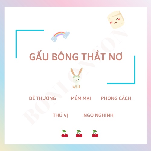 Móc khóa gấu bông, móc treo balo siêu dễ thương bằng vải bông gòn nhỏ gọn