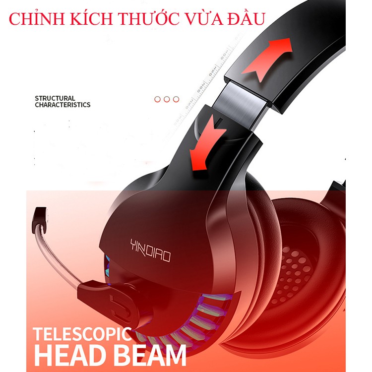 Tai Nghe Chụp Tai Q2 cao cấp, LED cầu vồng tối thượng, tai nghe game có mic, âm thanh chuẩn và thực tế. | BigBuy360 - bigbuy360.vn