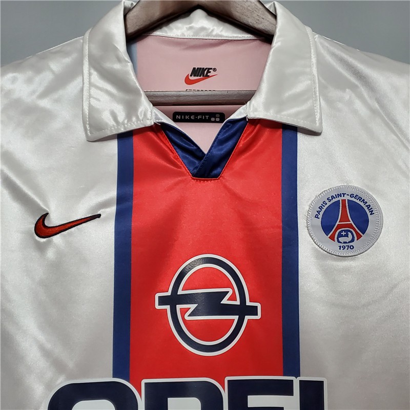 Áo Bóng Đá Màu Trắng Phong Cách Paris PSG Away 98-99
