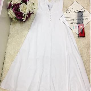 [ORDER] Maxi 2 dây trắng hở lưng (ảnh thật)