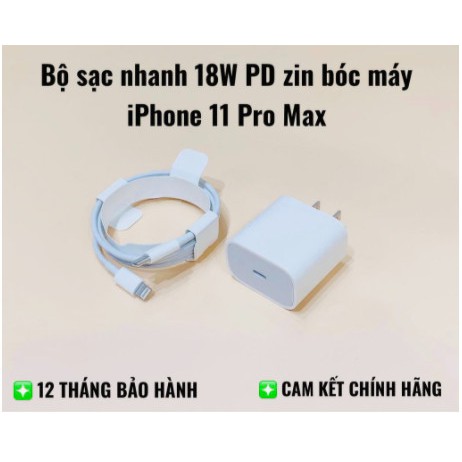 [Chính Hãng  Combo củ cáp sạc iphone 11 Pro Max[ BH 1 năm]