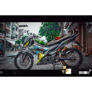 TEM RỜI SONIC 150 XÁM VÀNG - DECAL RUBY